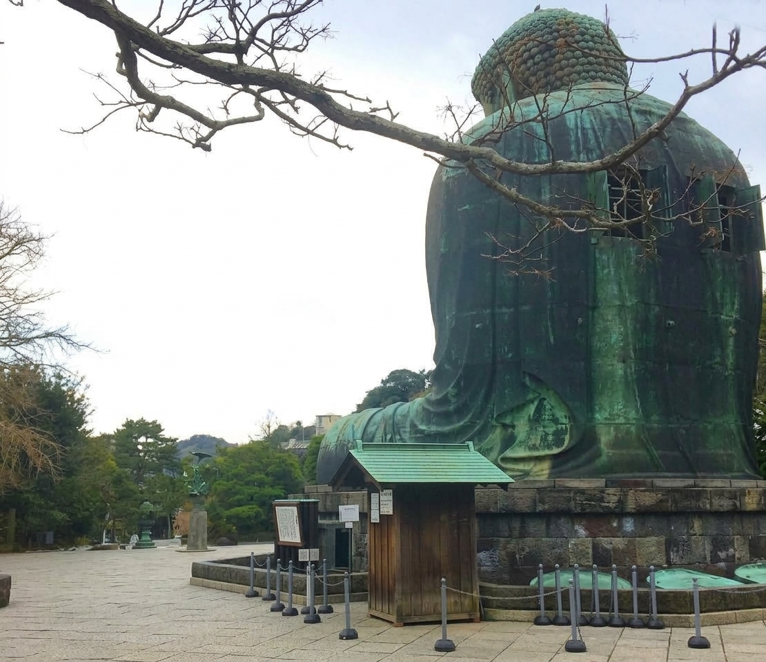 鎌倉大仏の背中