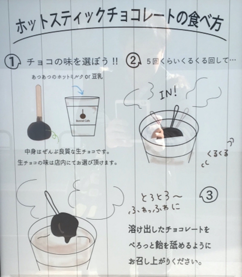 Bonnel cafe鎌倉店(ボンヌ・カフェ)のチョコレートの食べ方